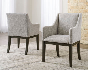 Ocala Furniture Outlet - Ashley Furniture - Burkhaus Dining Room - Dining Arm Chair (Set of 2) / Dark Brown - D984-01AX2