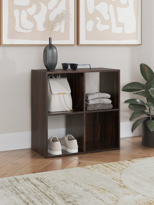 Ocala Furniture Outlet - Ashley Furniture - Glosmount Four Cube Organizer - Four Cube Organizer / Cherry/Light Brown - EA1055-2X2