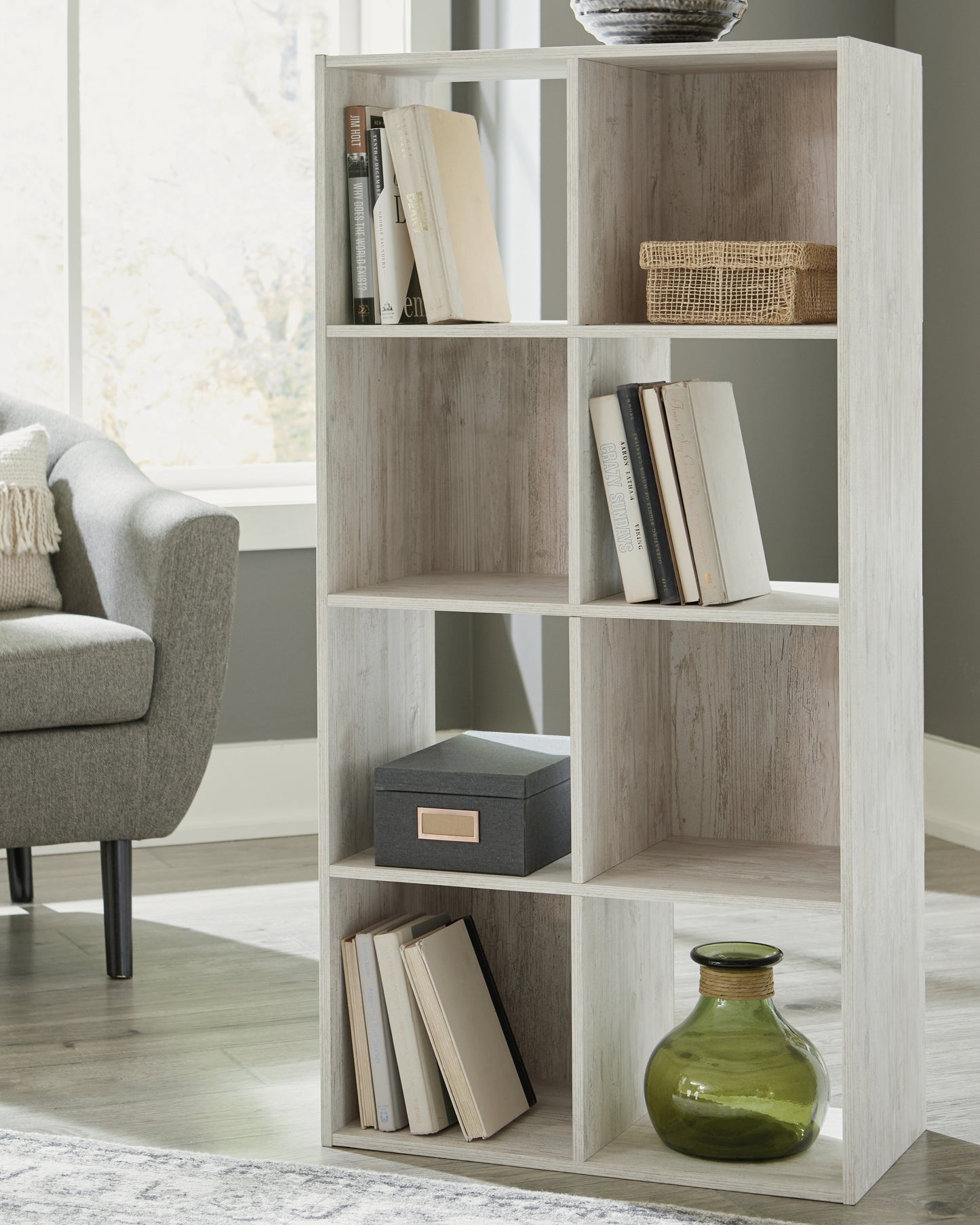 Ocala Furniture Outlet - Ashley Furniture - Paxberry Eight Cube Organizer - Eight Cube Organizer / Whitewash - EA1811-4X2