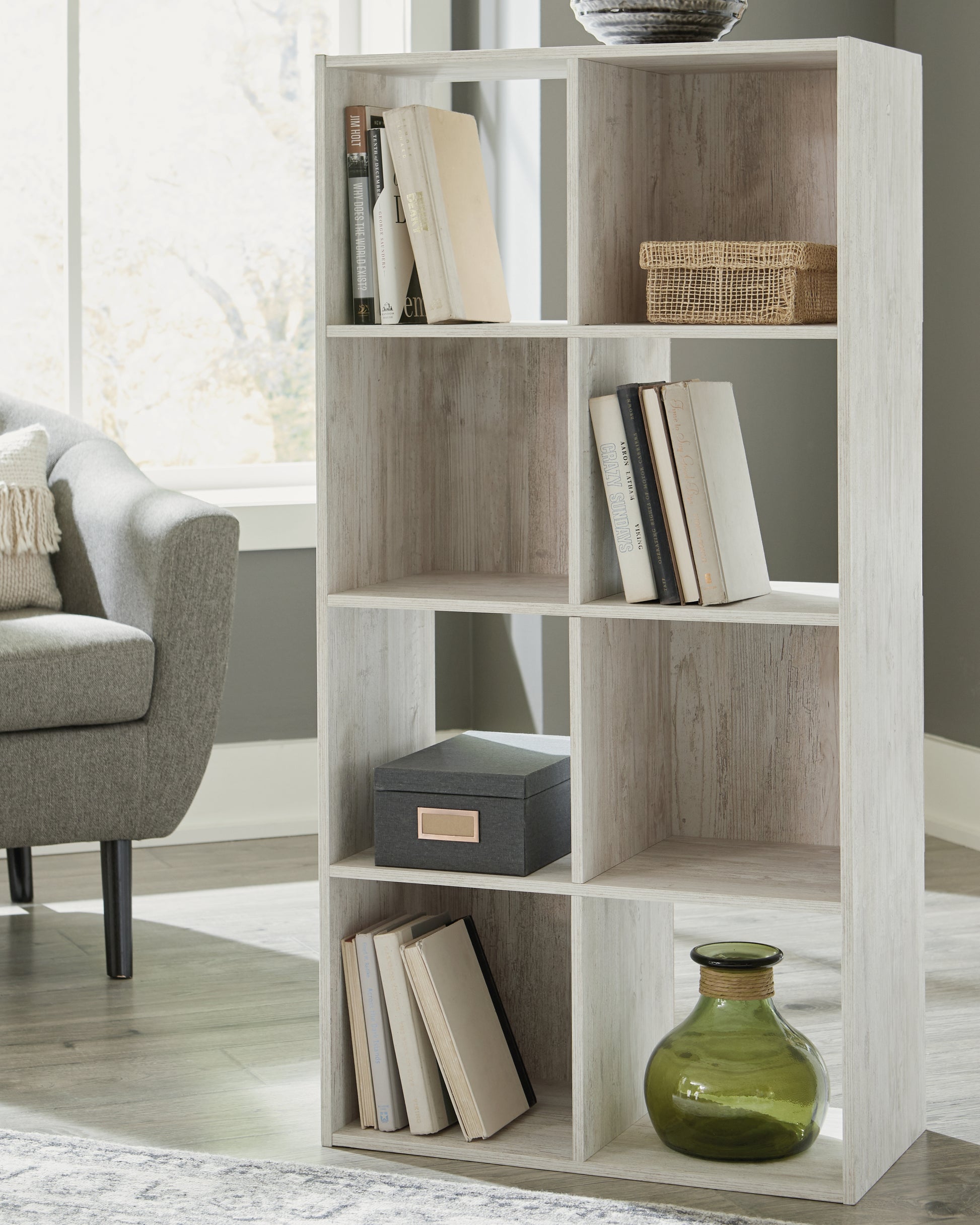 Ocala Furniture Outlet - Ashley Furniture - Paxberry Eight Cube Organizer - Eight Cube Organizer / Whitewash - EA1811-4X2