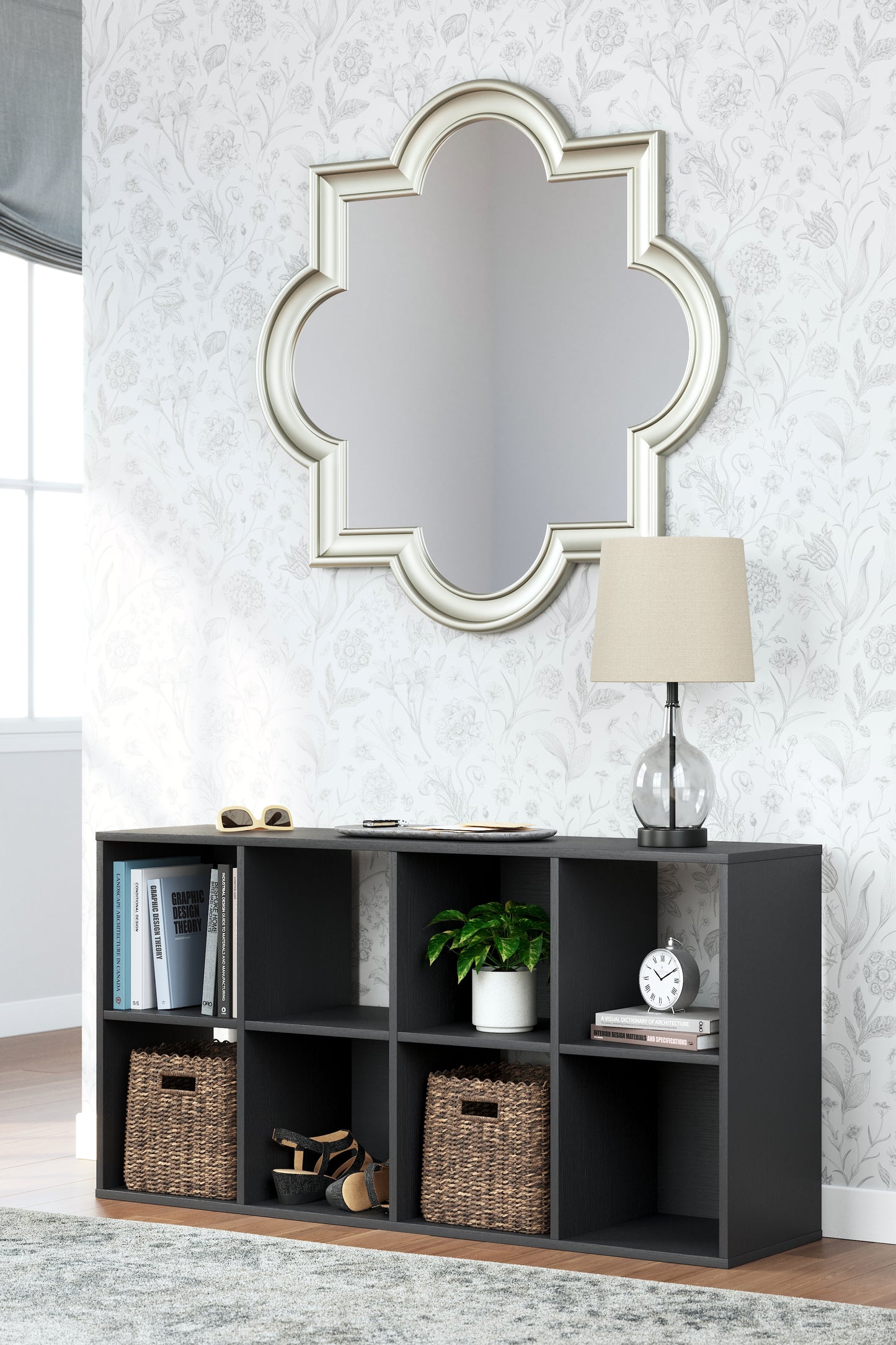 Ocala Furniture Outlet - Ashley Furniture - Langdrew Eight Cube Organizer - Eight Cube Organizer / Black - EA4957-4X2