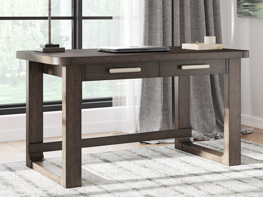 Ocala Furniture Outlet - Ashley Furniture - Breckington Office Desk - Home Office Desk / Dark Brown - H556-44