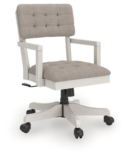 Ocala Furniture Outlet - Ashley Furniture - Robbinsdale Home Office Desk Chair - Home Office Desk Chair (1/CN) / Antique White - H742-01A
