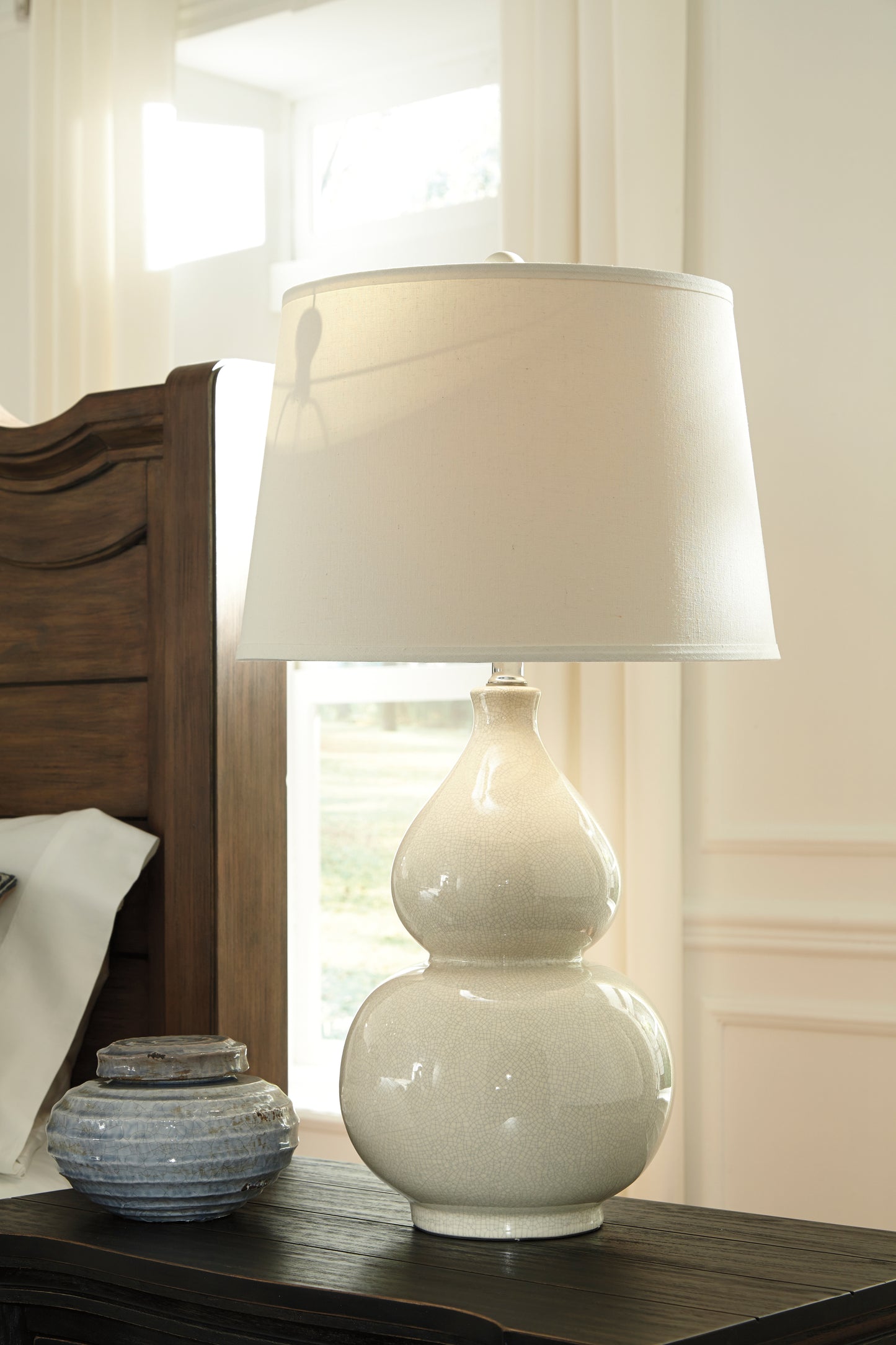 Ocala Furniture Outlet - Ashley Furniture - Saffi Lighting - Table Lamp (Set of 2) / Cream - L100074X2