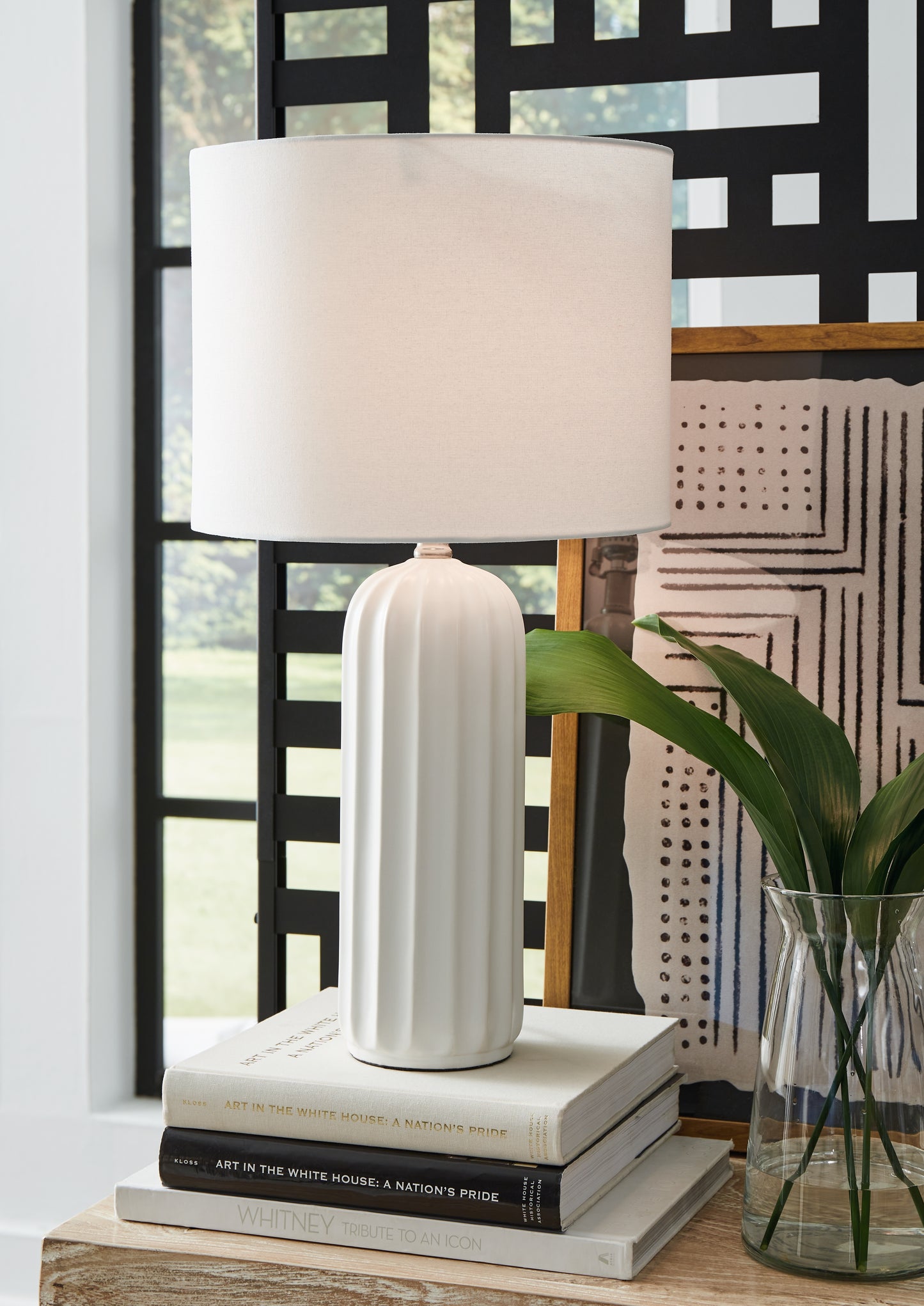 Ocala Furniture Outlet - Ashley Furniture - Clarkland Lighting - Ceramic Table Lamp (Set of 2) / White - L177974