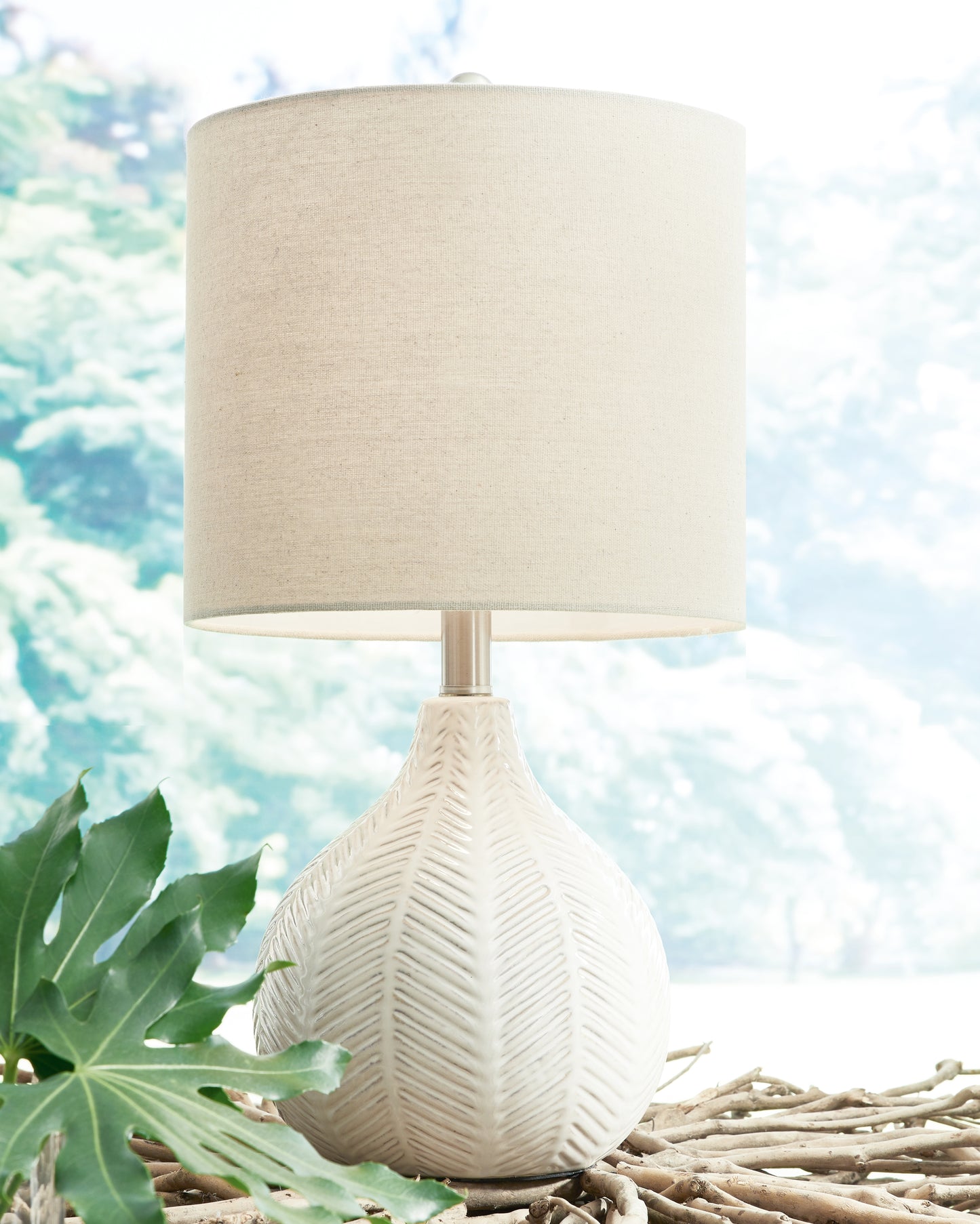 Ocala Furniture Outlet - Ashley Furniture - Rainermen Lighting - Table Lamp (Set of 2) / Off White - L180024X2