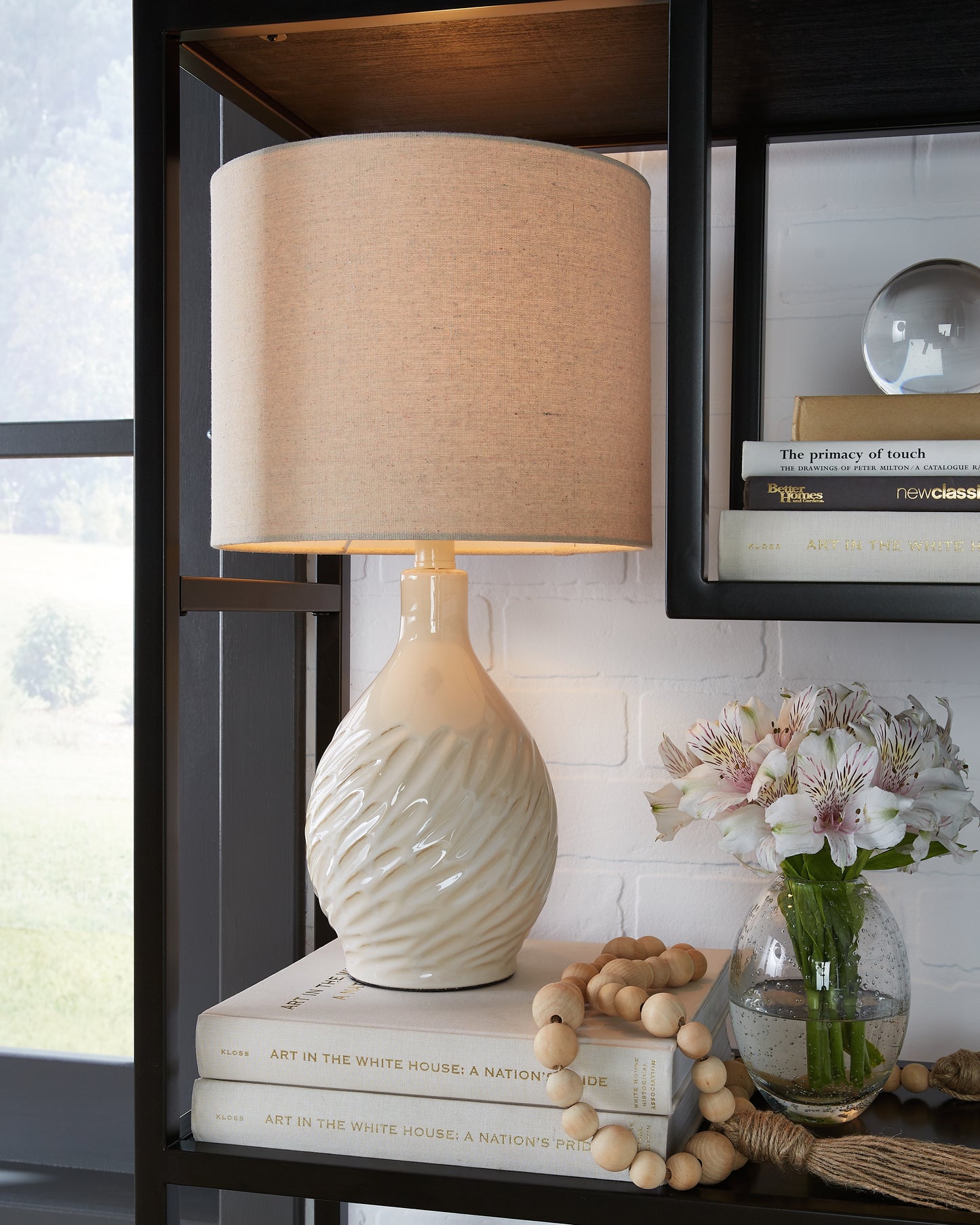 Ocala Furniture Outlet - Ashley Furniture - Garinton Lighting - Table Lamp (Set of 2) / Cream - L180194X2