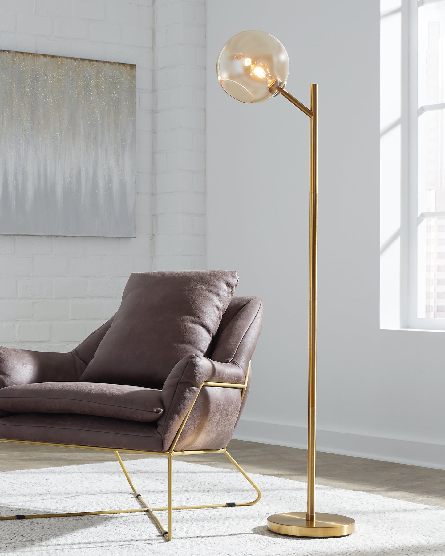 Ocala Furniture Outlet - Ashley Furniture - Abanson Lighting - Metal Floor Lamp (1/CN) / Black - L734381