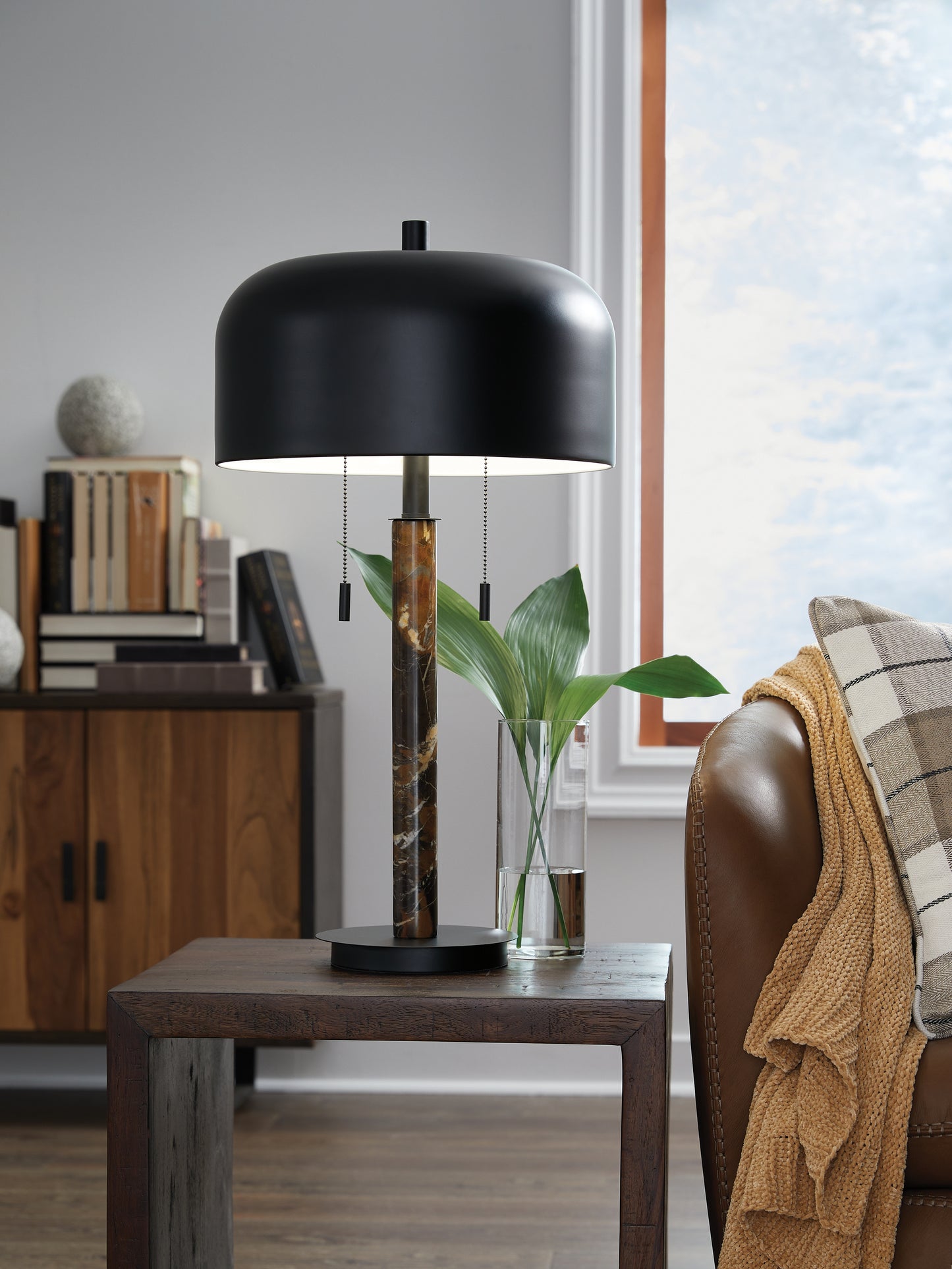 Ocala Furniture Outlet - Ashley Furniture - Alanbert Lighting - Metal Table Lamp (1/CN) / Brown/Black - L208454