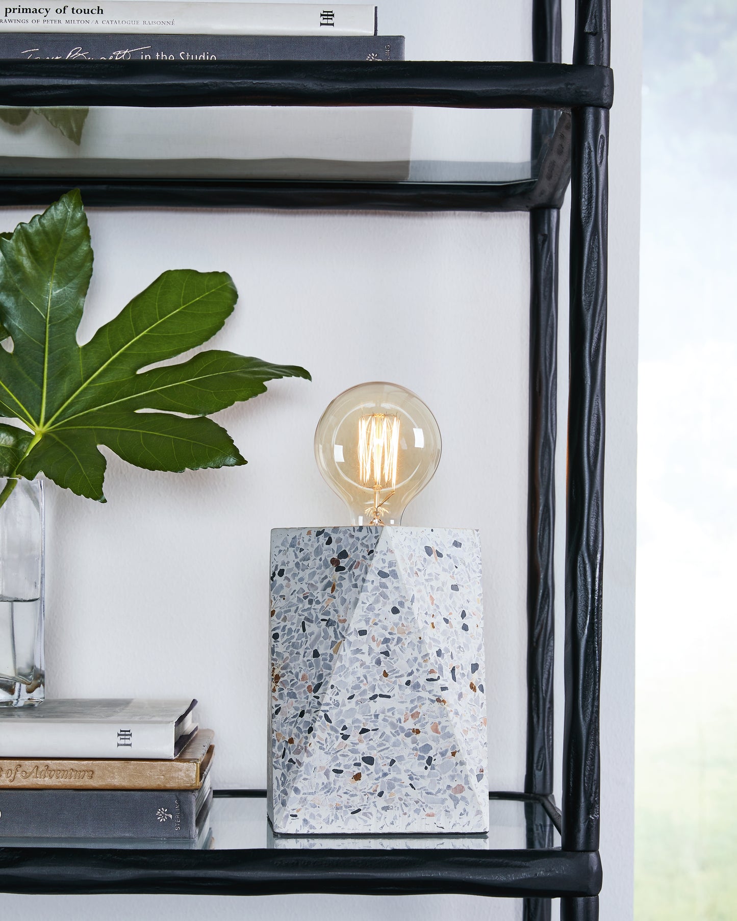 Ocala Furniture Outlet - Ashley Furniture - Maywick Lighting - Concrete Table Lamp (1/CN) / White - L235673