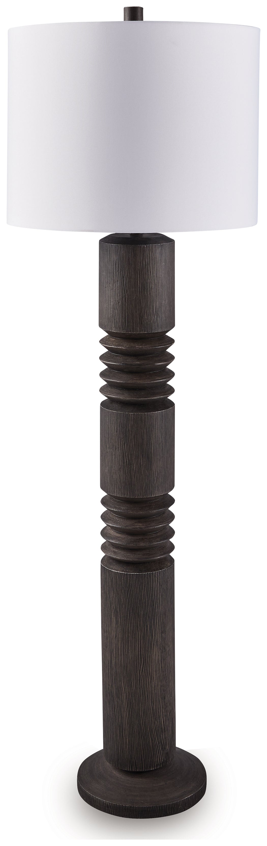 Ocala Furniture Outlet - Ashley Furniture - Fainwell Lighting - Poly Floor Lamp (1/CN) / Distressed Black - L235861