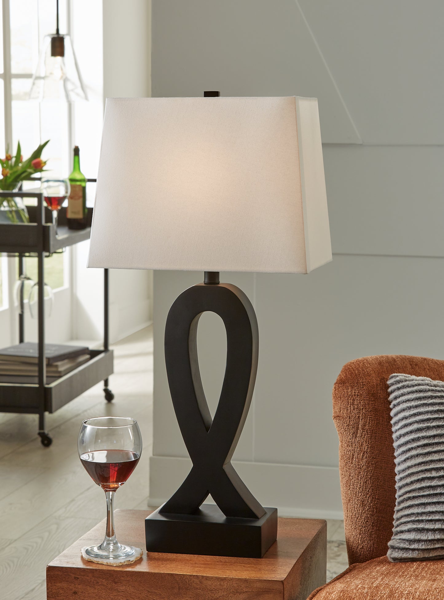 Ocala Furniture Outlet - Ashley Furniture - Markellton Lighting - Poly Table Lamp (Set of 2) / Black - L243344
