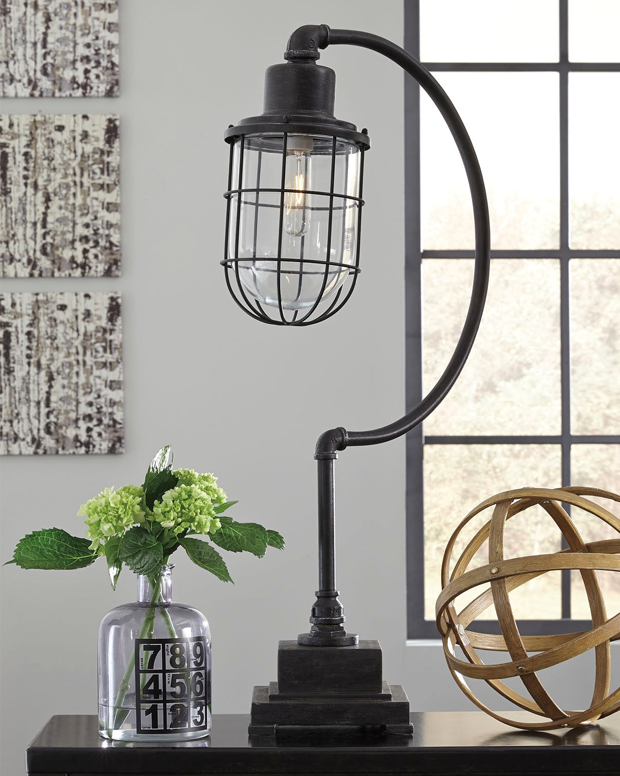 Ocala Furniture Outlet - Ashley Furniture - Jae Lighting - Metal Desk Lamp (1/CN) / Antique Black - L734232
