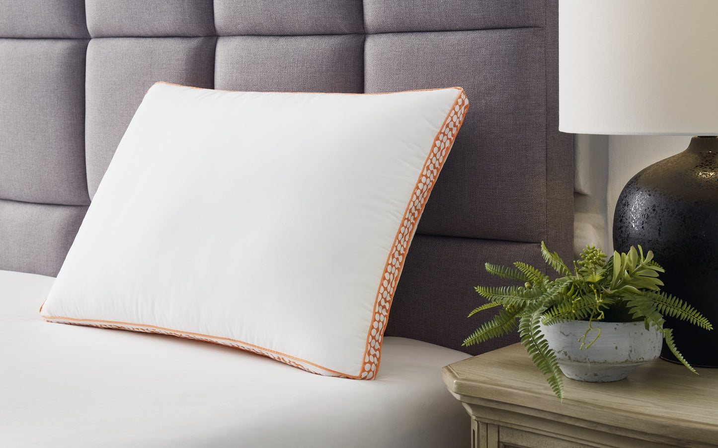 Ocala Furniture Outlet - Ashley Furniture - Zephyr 2.0 Pillows - 3-in-1 Pillow (6/CS) / White/Orange - M52112