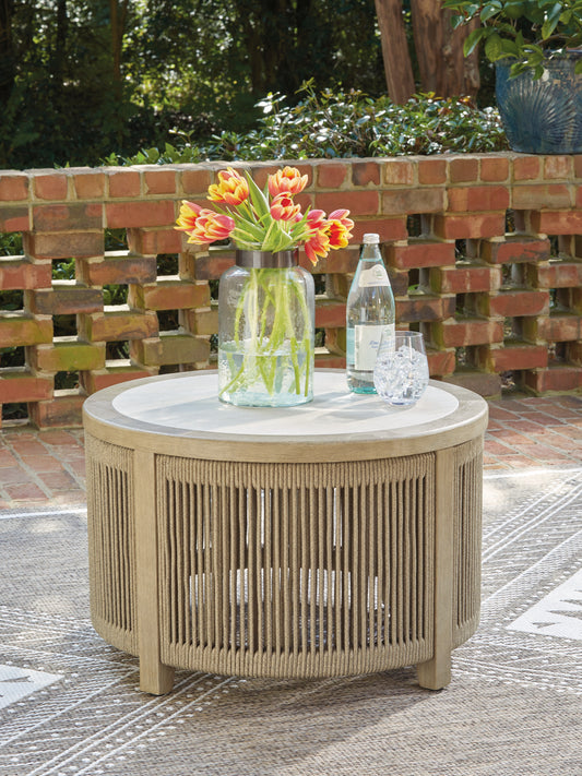 Ocala Furniture Outlet - Ashley Furniture - Spooners Cove Outdoor - Round Cocktail Table - PCP469-708