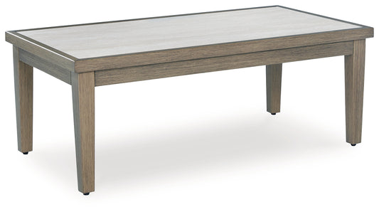 Ocala Furniture Outlet - Ashley Furniture - Rainier Ranch Outdoor - Round Fire Pit Table / Beige - P701-776
