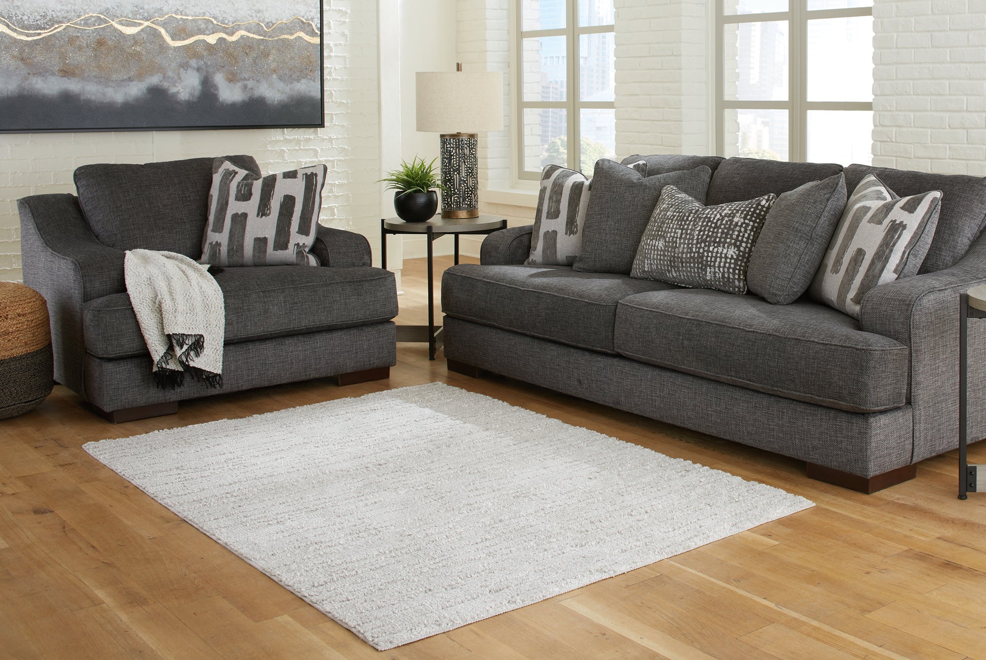 Ocala Furniture Outlet - Ashley Furniture - Ivygail Rug - 5' x 7' Rug / Gray - R404512