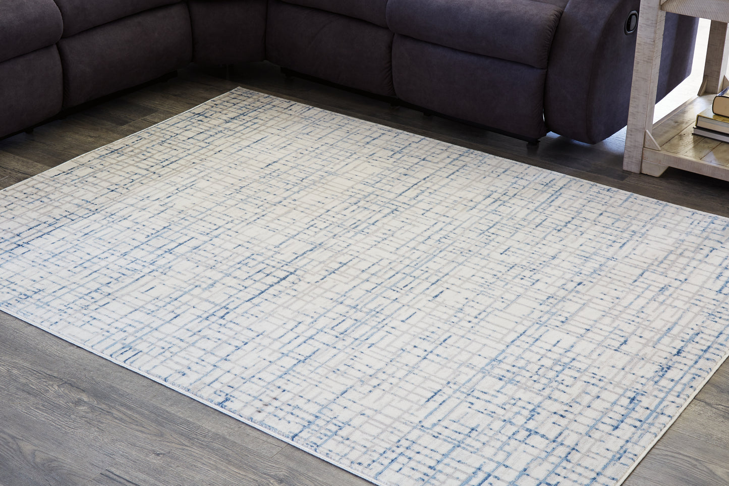 Ocala Furniture Outlet - Ashley Furniture - Beckfille Rug - 5' x 7' Rug / Blue/Gray/Cream - R405962