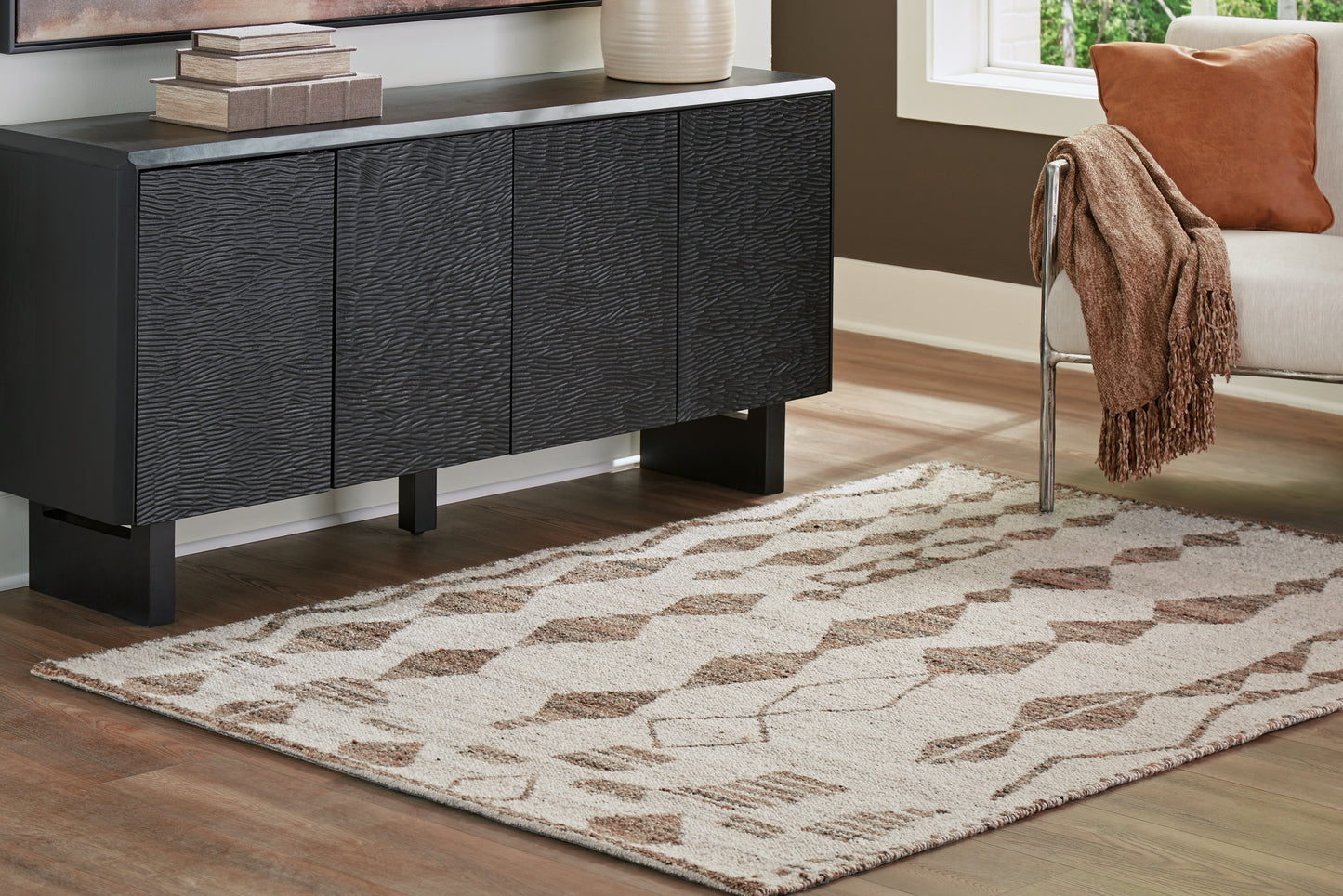 Ocala Furniture Outlet - Ashley Furniture - Brettler Rug - 5' x 7' Rug / Beige/Brown - R406792