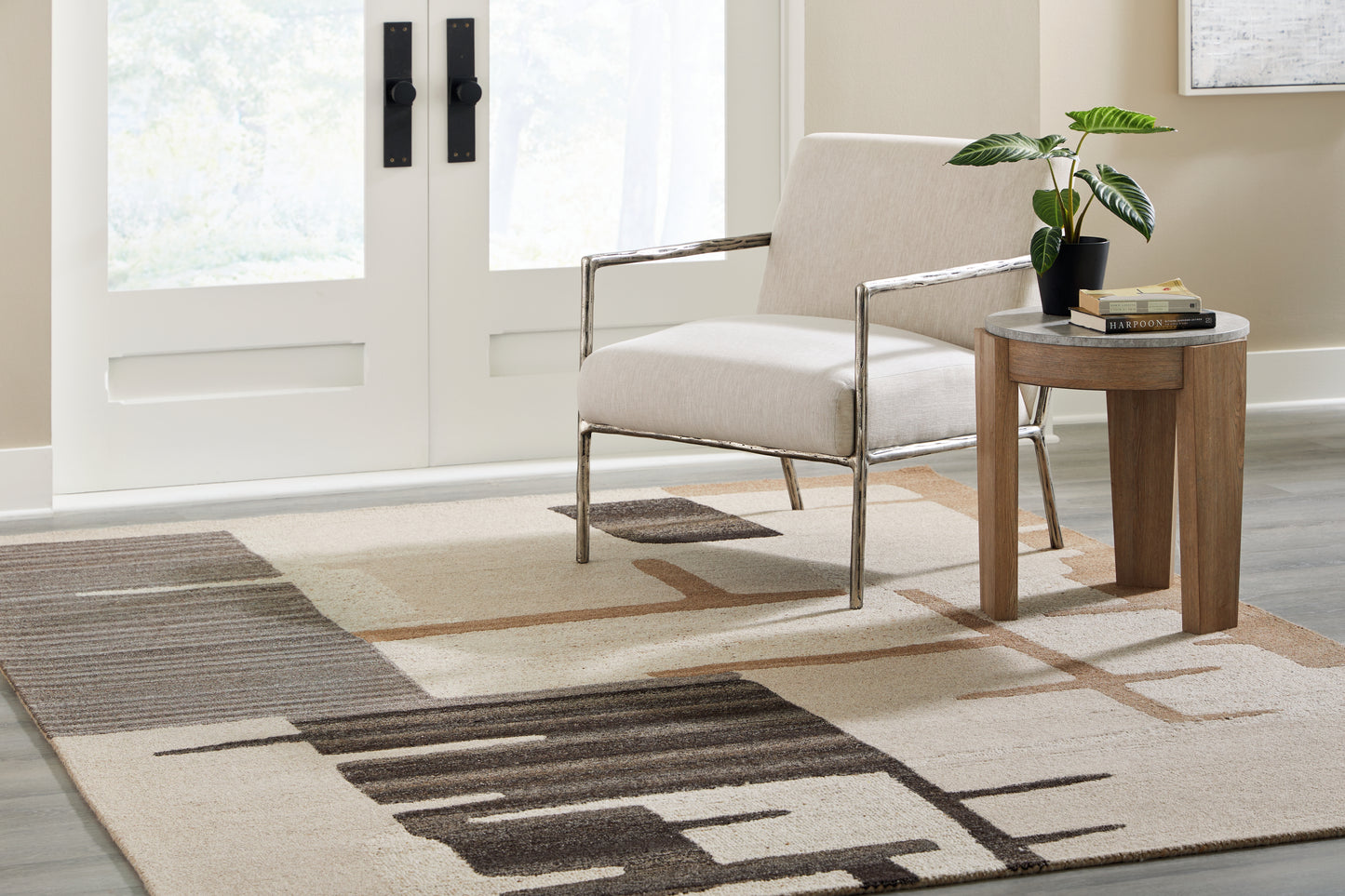Ocala Furniture Outlet - Ashley Furniture - Kencher Rug - 10' x 14' Rug / Beige/Brown - R406820