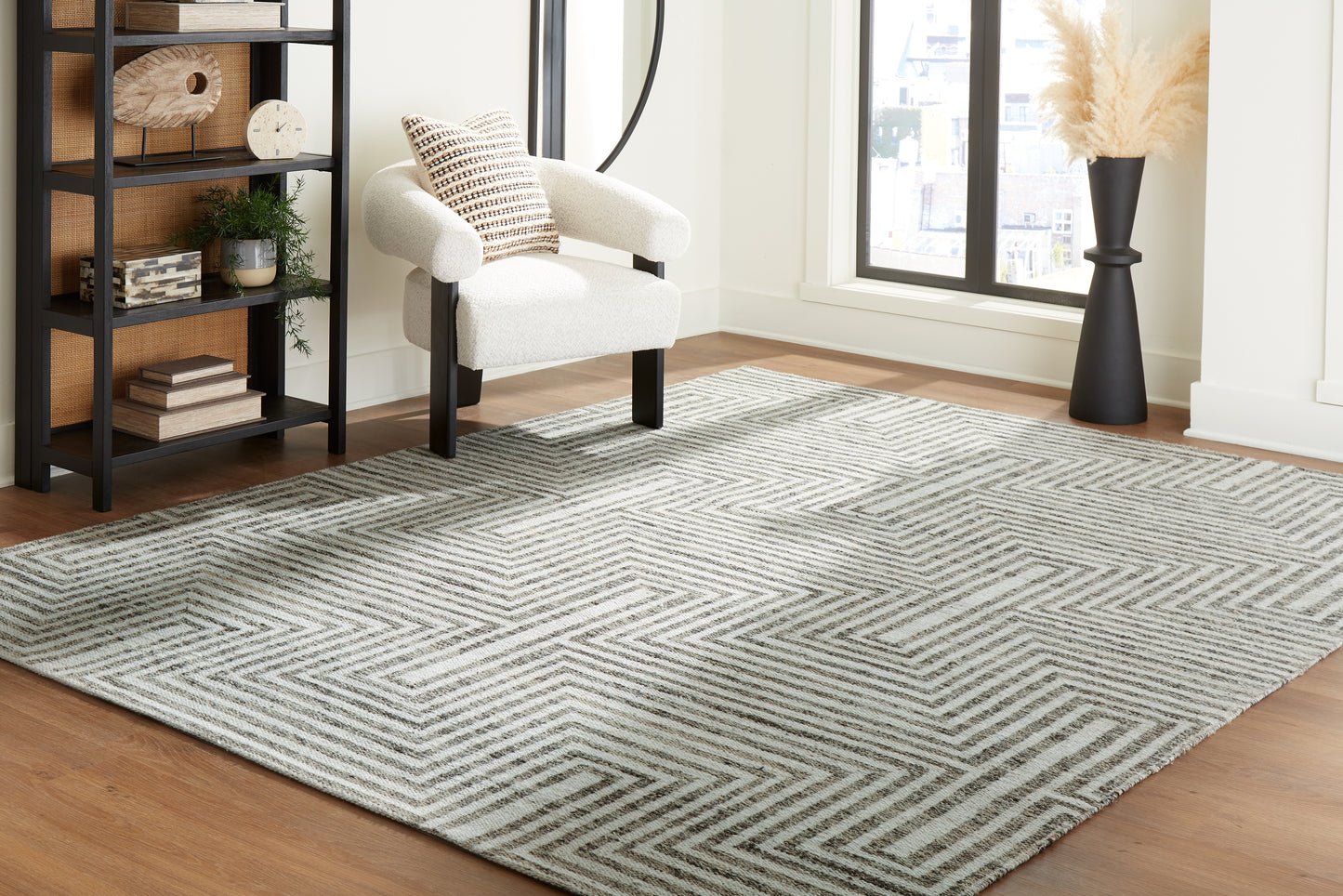 Ocala Furniture Outlet - Ashley Furniture - Jossen Rug - 8' x 10' Rug / Ivory/Gray - R406831