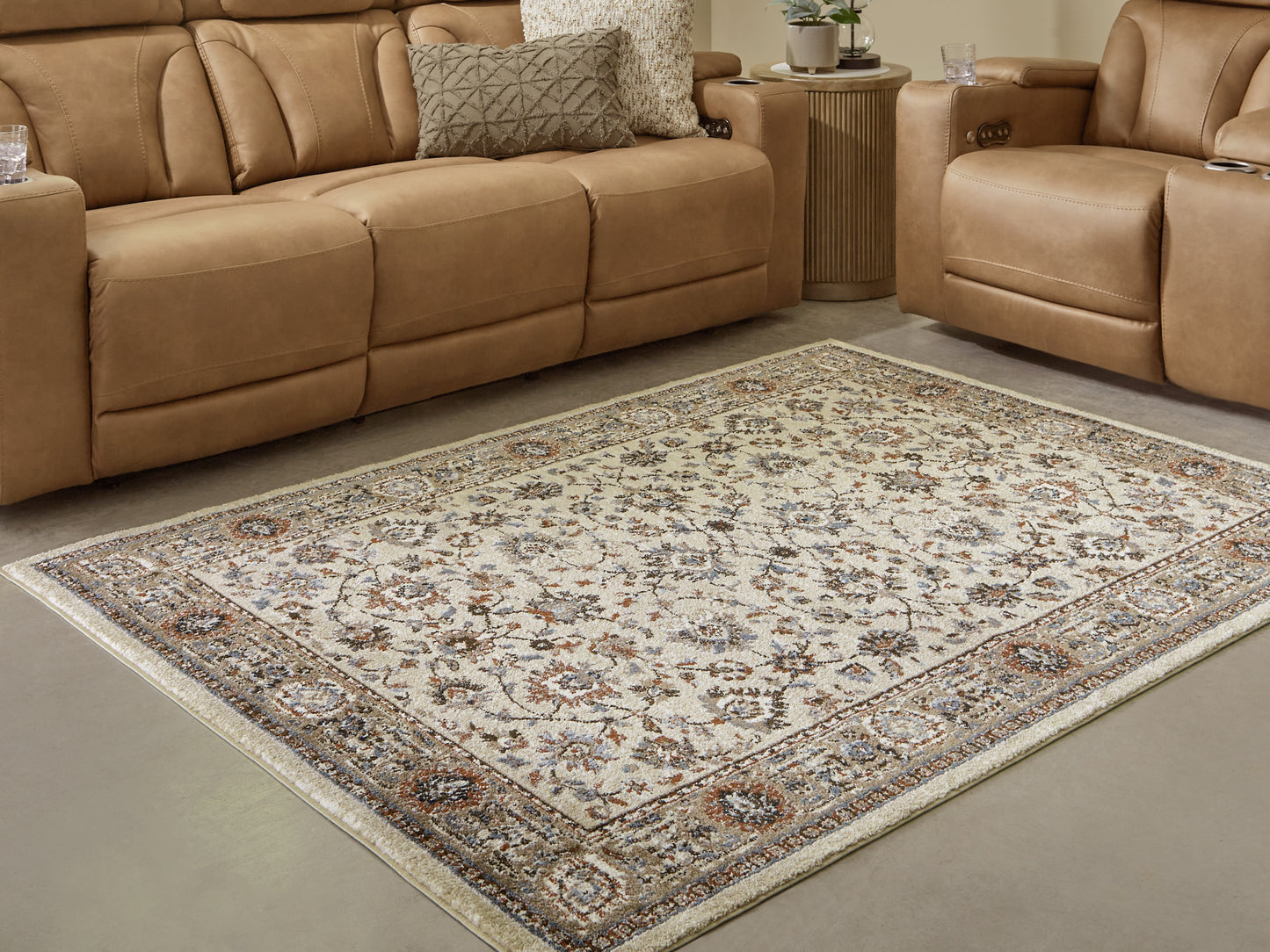 Ocala Furniture Outlet - Ashley Furniture - Beritham Rug - Large Rug / Blue/Brown/Beige - R407261