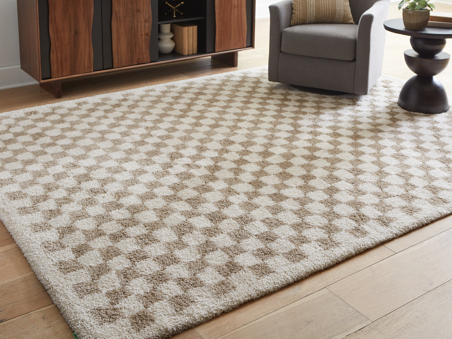 Ocala Furniture Outlet - Ashley Furniture - Karamen Rug - Large Rug / Taupe/Ivory - R407341