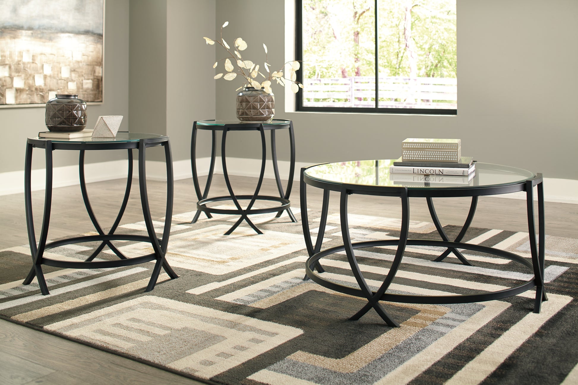 Ocala Furniture Outlet - Ashley Furniture - Tarrin Table (Set of 3) - Occasional Table Set (3/CN) / Black - T115-13