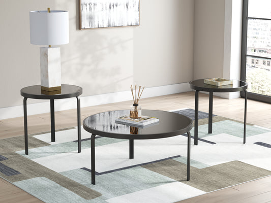 Ocala Furniture Outlet - Ashley Furniture - Dorylin Table (Set of 3) - Occasional Table Set (3/CN) / Black - T139-13