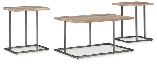Ocala Furniture Outlet - Ashley Furniture - Albreane Table (Set of 3) - Occasional Table Set (3/CN) / Grayish Brown/Black - T147-13