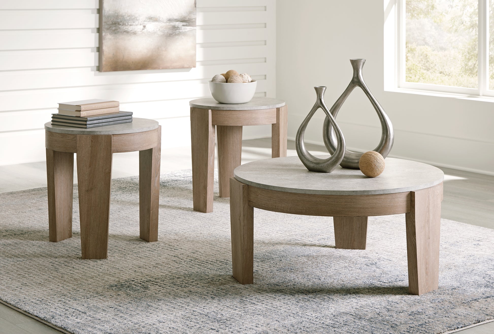 Ocala Furniture Outlet - Ashley Furniture - Guystone Table (Set of 3) - Occasional Table Set (3/CN) / Light Brown - T237-13