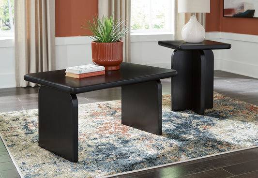 Ocala Furniture Outlet - Ashley Furniture - Mitchalli Table (Set of 2) - Occasional Table Set (Set of 2) / Black - T313-12