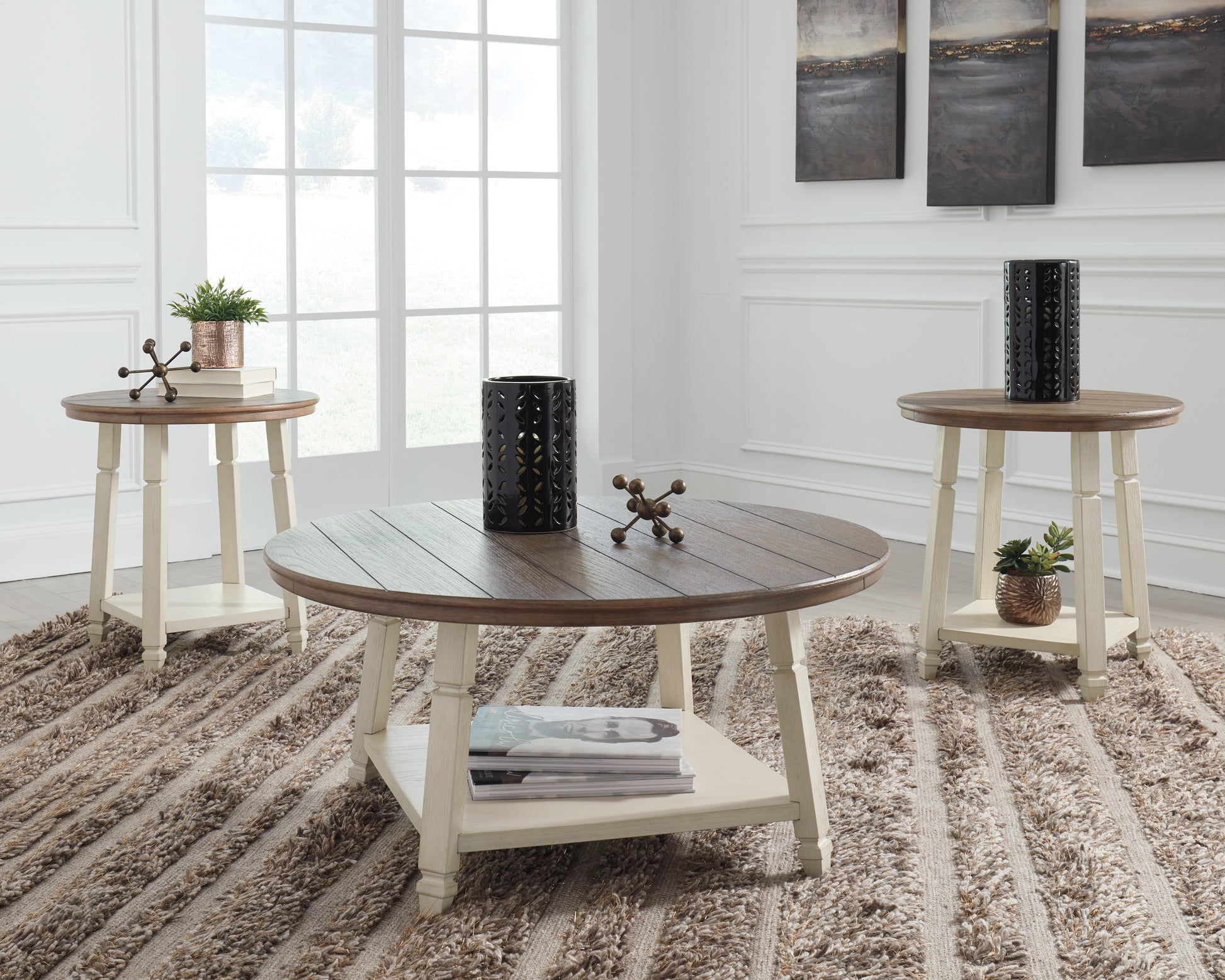 Ocala Furniture Outlet - Ashley Furniture - Bolanbrook Table (Set of 3) - Occasional Table Set (3/CN) / Two-tone - T377-13