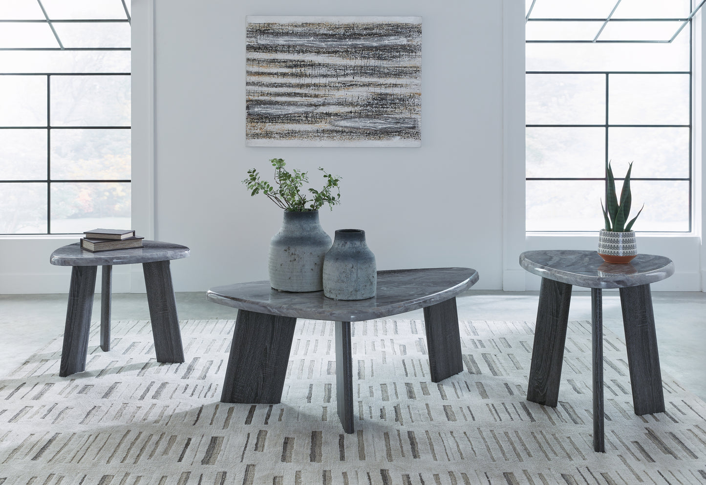 Ocala Furniture Outlet - Ashley Furniture - Bluebond Table (Set of 3) - Occasional Table Set (3/CN) / Gray - T390-13