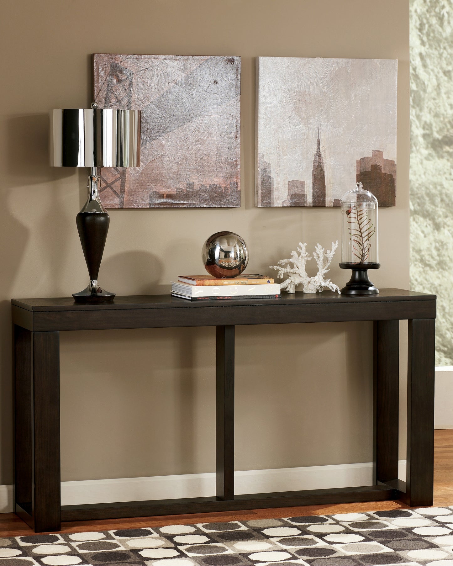Ocala Furniture Outlet - Ashley Furniture - Watson Sofa/Console Table - Sofa Table / Dark Brown - T481-4