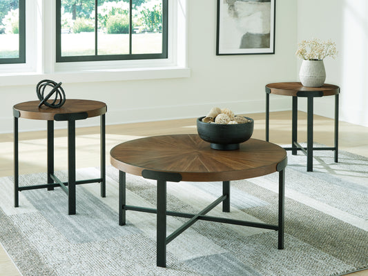Ocala Furniture Outlet - Ashley Furniture - Crosstrail Table (Set of 3) - Occasional Table Set (3/CN) / Brown - T483-13