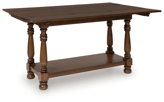 Ocala Furniture Outlet - Ashley Furniture - Sturlayne Flip Top Sofa Table - Flip Top Sofa Table / Brown - T609-4
