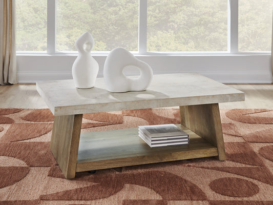 Ocala Furniture Outlet - Ashley Furniture - Brendalhouse Coffee Table - Rectangular Cocktail Table / Light Brown - T642-1