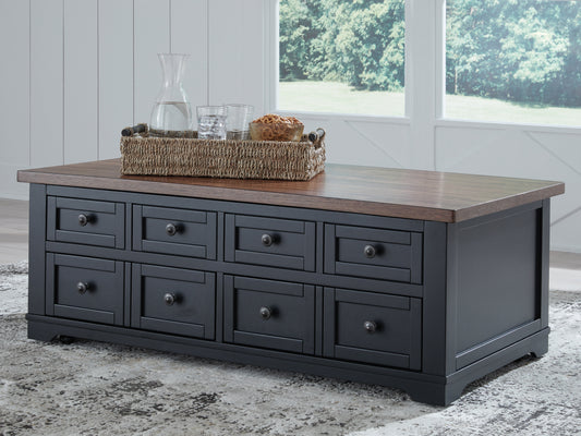 Ocala Furniture Outlet - Ashley Furniture - Wildenauer Lift-Top Coffee Table - Lift Top Cocktail Table / Brown/Black - T664-9
