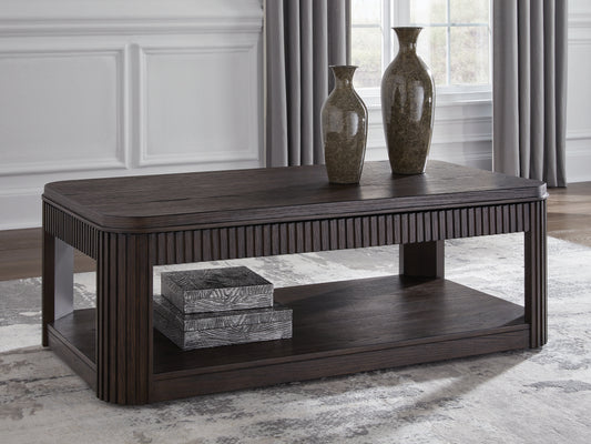 Ocala Furniture Outlet - Ashley Furniture - Carlibrie Lift-Top Coffee Table - Lift Top Cocktail Table / Warm Brown - T700-9