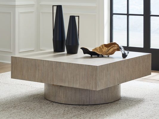 Ocala Furniture Outlet - Ashley Furniture - Jorielyn Coffee Table - Square Cocktail Table / Light Grayish Brown - T712-8