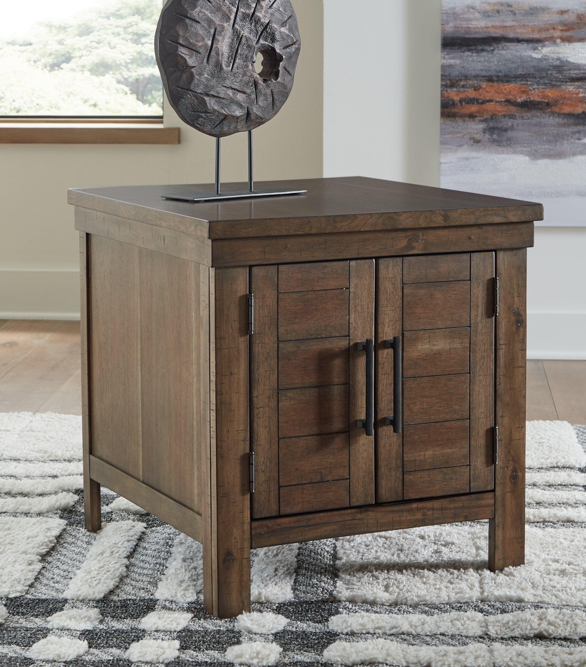 Ocala Furniture Outlet - Ashley Furniture - Moriville End Table - Rectangular End Table / Grayish Brown - T731-3