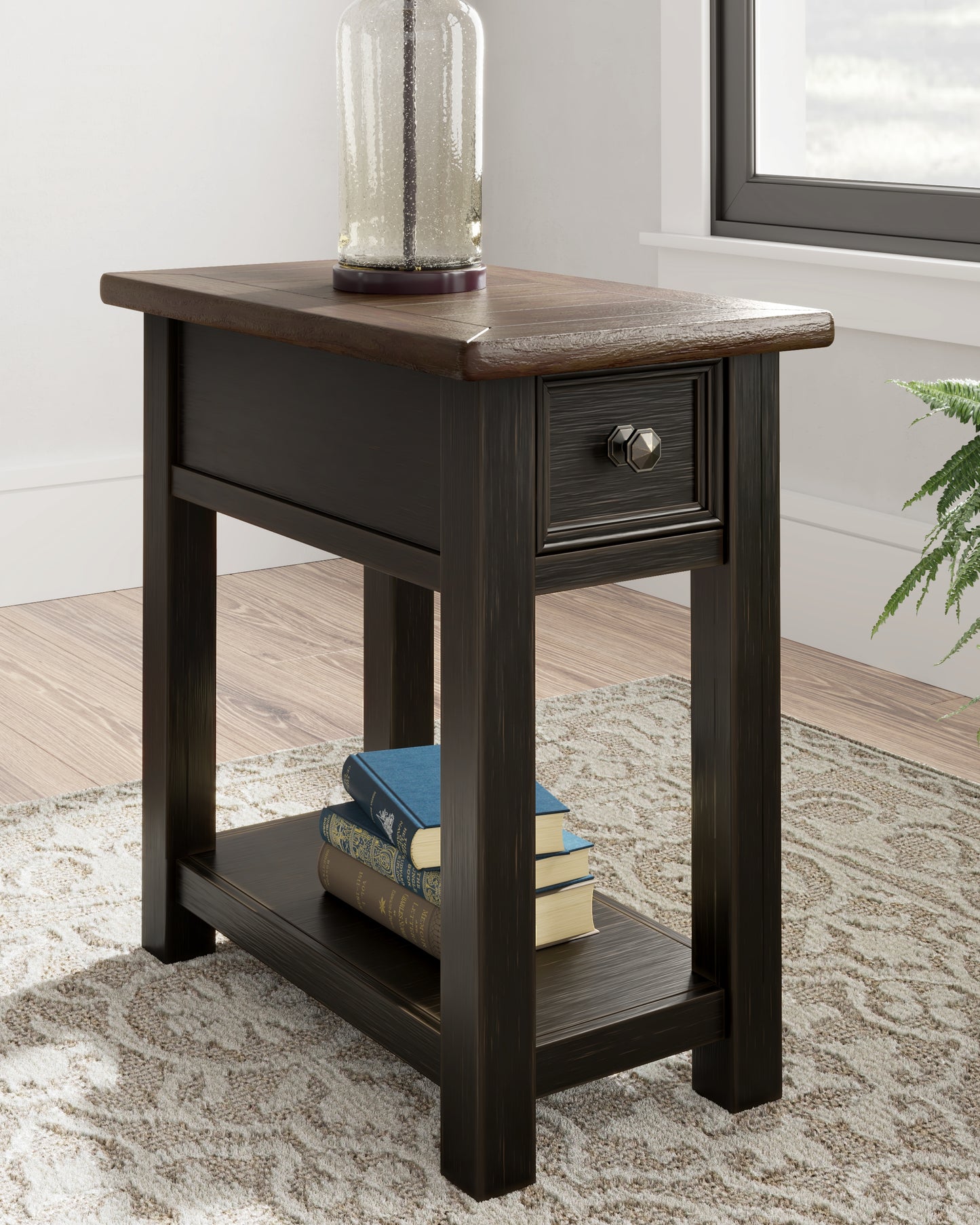 Ocala Furniture Outlet - Ashley Furniture - Tyler Creek Chairside End Table - Chair Side End Table / Grayish Brown/Black - T736-107