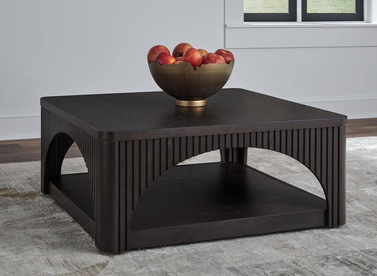 Ocala Furniture Outlet - Ashley Furniture - Yellink Coffee Table - Square Cocktail Table / Black - T760-8