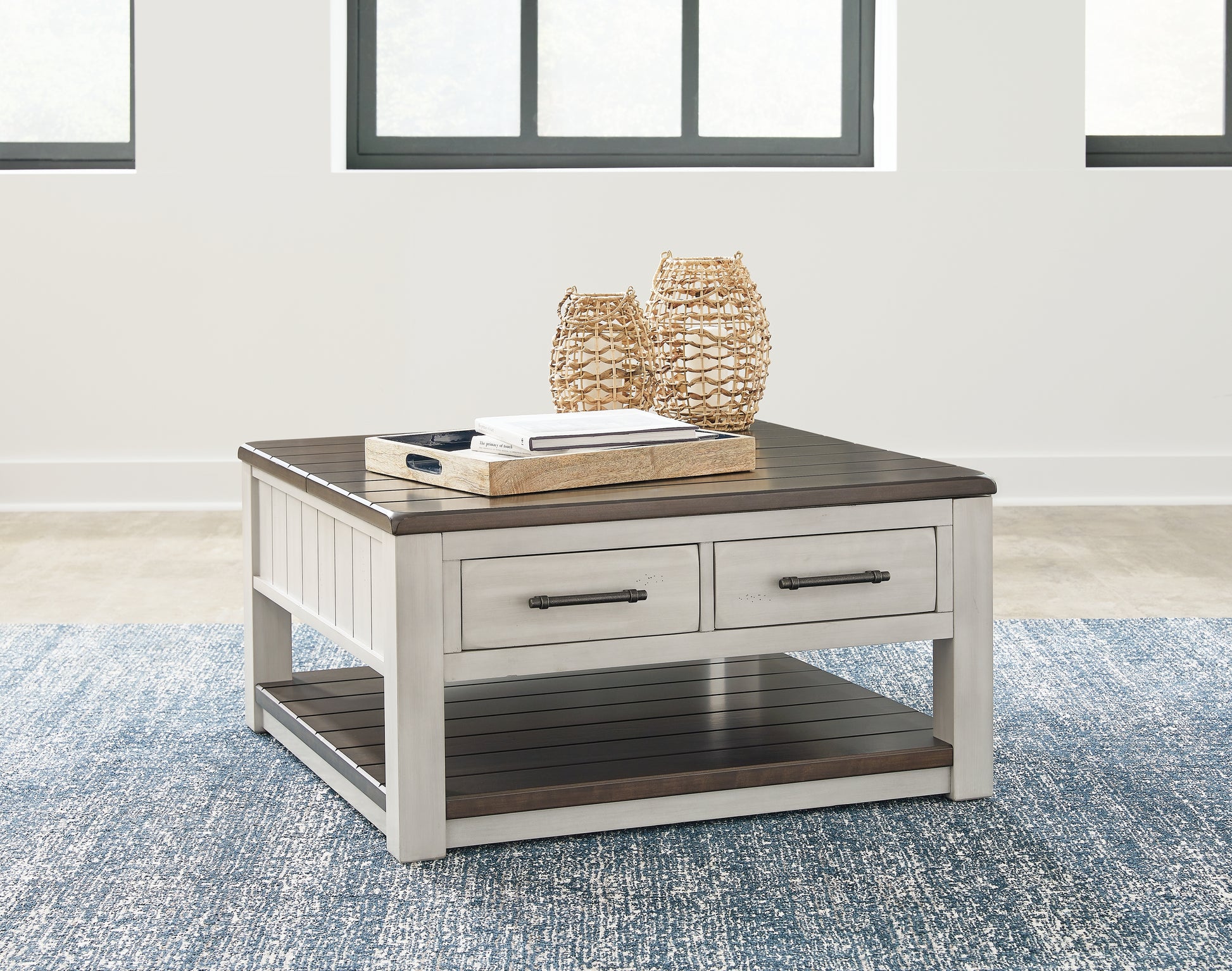 Ocala Furniture Outlet - Ashley Furniture - Darborn Lift-Top Coffee Table - Lift Top Cocktail Table / Gray/Brown - T796-00