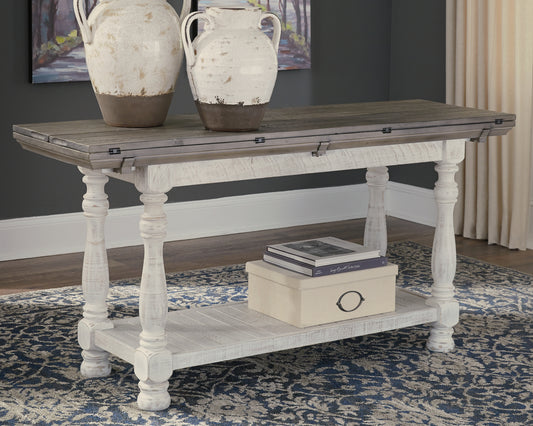 Ocala Furniture Outlet - Ashley Furniture - Havalance Sofa/Console Table - Flip Top Sofa Table / Gray/White - T814-4