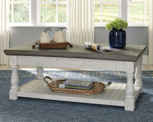 Ocala Furniture Outlet - Ashley Furniture - Havalance Lift-Top Coffee Table - Lift Top Cocktail Table / White/Gray - T994-20