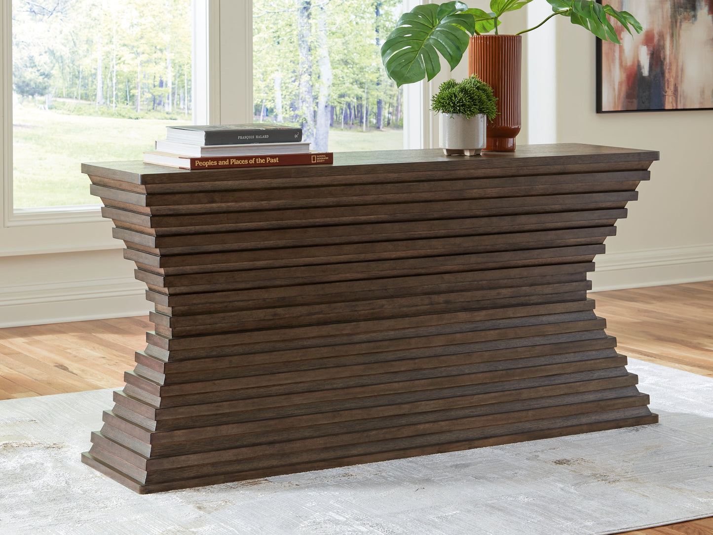 Ocala Furniture Outlet - Ashley Furniture - Hannodream Sofa Table - Sofa Table / Warm Brown - T821-4