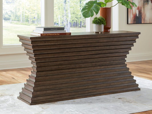 Ocala Furniture Outlet - Ashley Furniture - Hannodream Sofa Table - Sofa Table / Warm Brown - T821-4