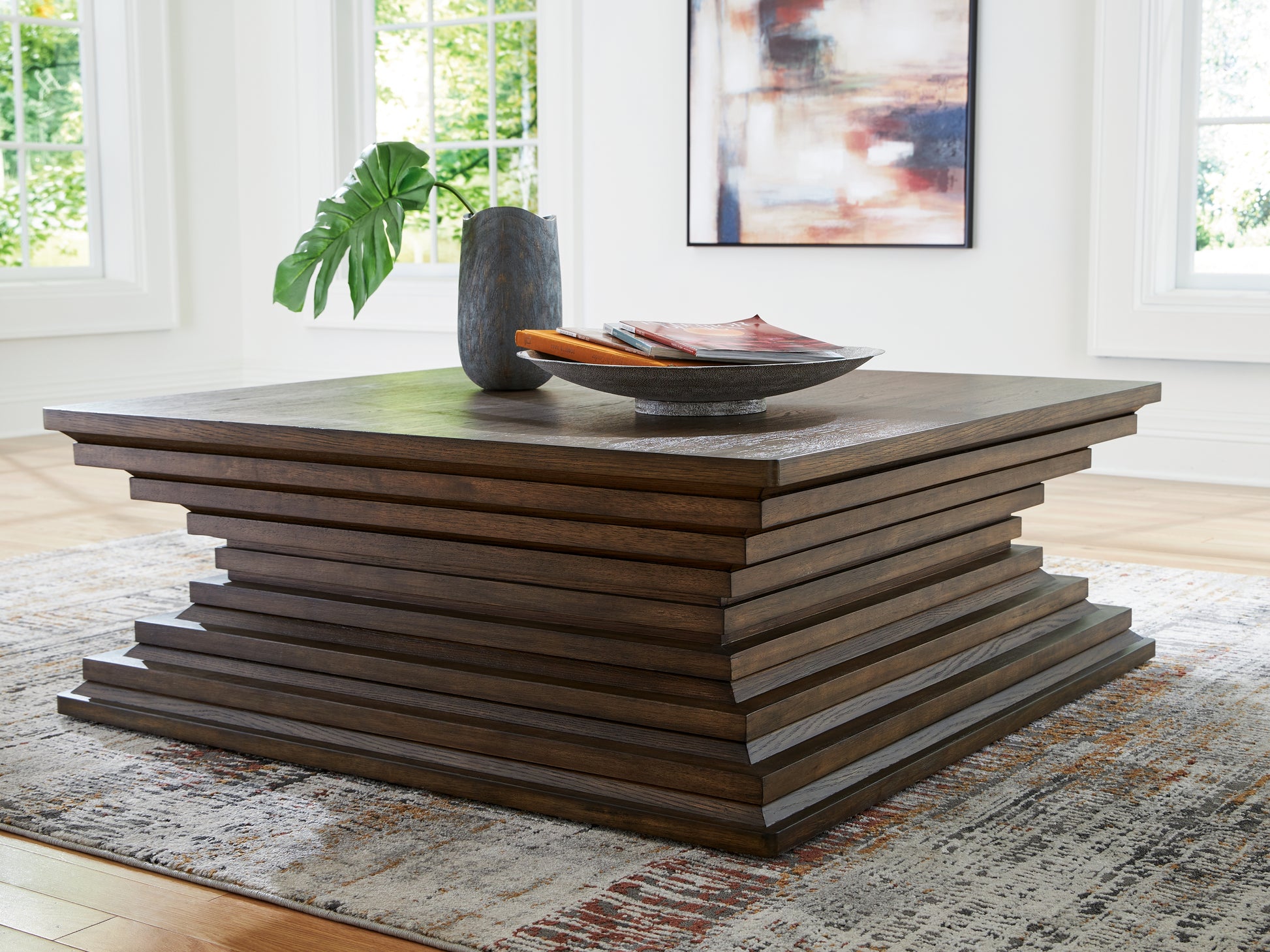 Ocala Furniture Outlet - Ashley Furniture - Hannodream Coffee Table - Square Cocktail Table / Warm Brown - T821-8
